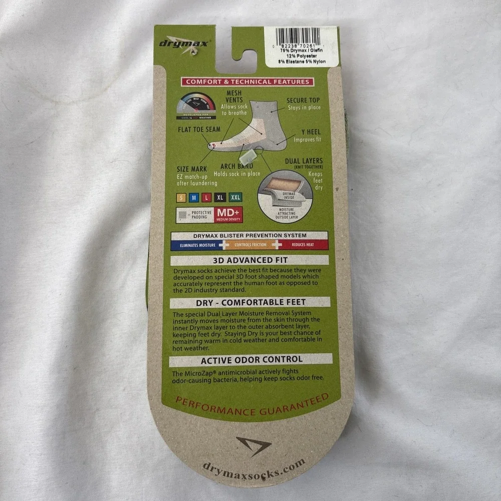 Drymax Lite Hiking Crew Socks Sublime/Anth‎ Small Woman 5-7 Men 3.5-5.5 Trail